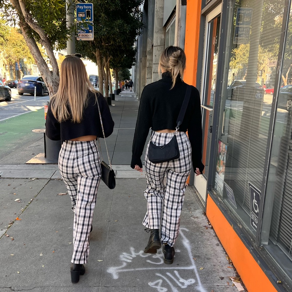 Princess Polly Euros plaid pants